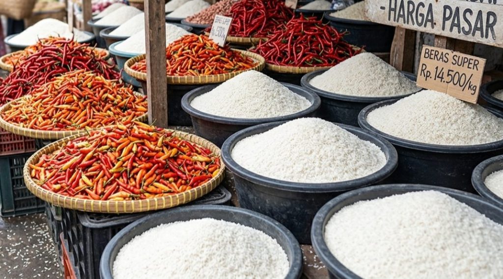 Harga Bahan Pokok Tulungagung Hari Ini: Cabe Rawit Merah Rp57.750 per Kilogram, Beras Stabil